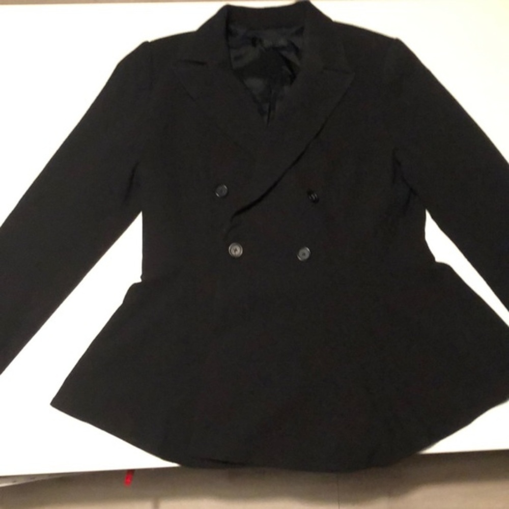 Double breasted black blazer by Tobias size 14